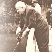 Н.С. Хрущев во время рыбалки. Август 1963 г.